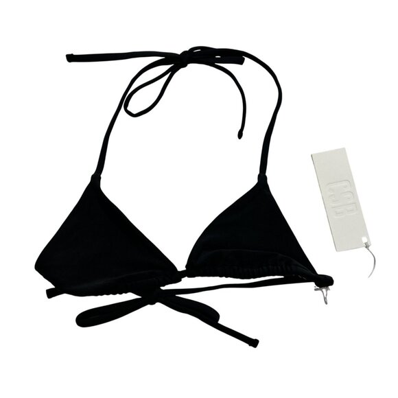 CSB x Isabelle Mathers Triangle Bikini Top in Black - Picture 1 of 5